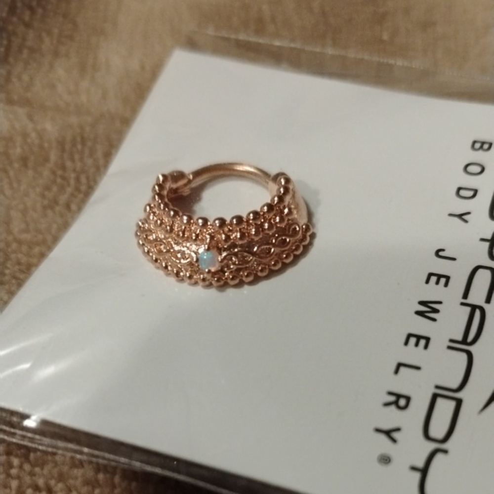 Rose Gold Body Candy Hoop Earrings